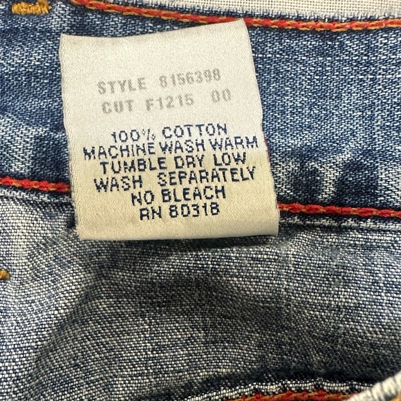 VTG Lucky Brand Sz 10 Peanut Pant Lower Rise Long Flare Women’s Jeans USA 90s - Picture 5 of 11